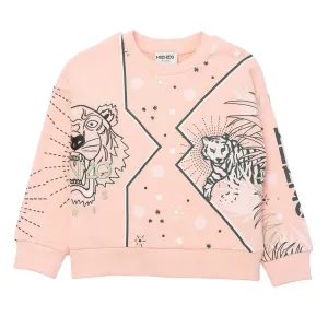 Kenzo Girls Tiger Pink Sweater 6A #1575592