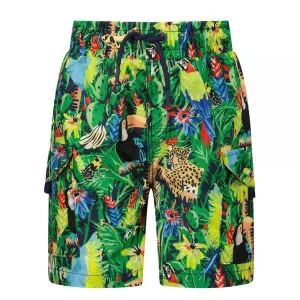 Kenzo Baby Boys Tropical Swim Shorts Green 2Y
