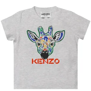 Kenzo Baby Boys Giraffe T-shirt Grey 3Y White