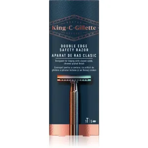 Gillette King C. Double Edge shaver + razor blades 5 pcs 1 pc