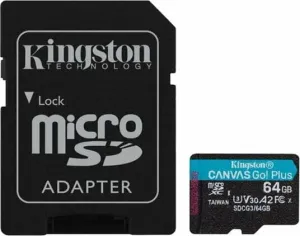 Kingston 64GB microSDHC Canvas Go! Plus U3 UHS-I V30 + SD Adapter SDCG3/64GB