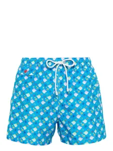 KITON - Printed Swim Shorts