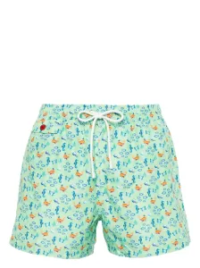 KITON - Printed Swim Shorts