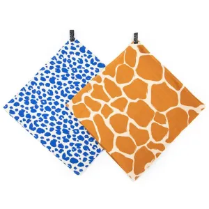 KLRK Home Wild Color Leopard&Giraffe cloth nappies 96x96 cm 2 pc