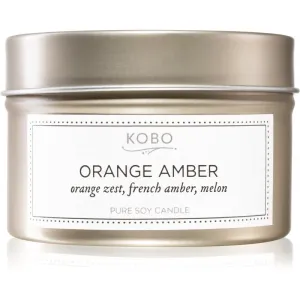KOBO Motif Orange Amber scented candle in tin 113 g