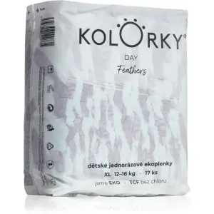 Kolorky Day Feathers disposable organic nappies size XL 12-16 Kg 17 pc