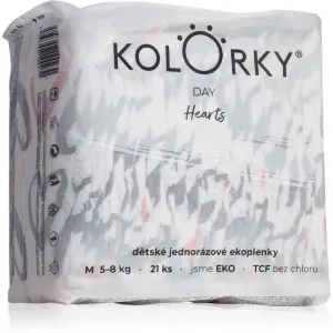 Kolorky Day Hearts disposable organic nappies size M 5-8 Kg 21 pc