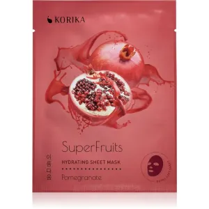 KORIKA SuperFruits Pomegranate - Hydrating Sheet Mask moisturising face sheet mask Pomegranate 25 g