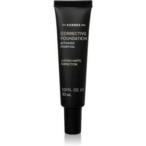 Korres Activated Charcoal corrective foundation with long-lasting effect SPF 15 ACF1 30 ml