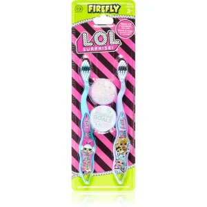 L.O.L. Surprise Travel Kit 2 Toothbrush and Caps kids' toothbrush with a toothbrush holder from 3 years old 2 pc
