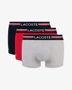 Lacoste Iconic Cotton Stretch Boxers 3 pcs Blue Red Grey
