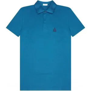 Lanvin Men's Contrast Polo-shirt Teal XXL