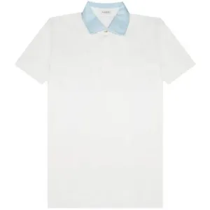 Lanvin Men's Contrast Polo Shirt White M