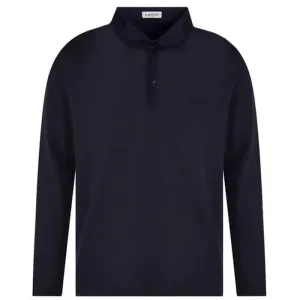 Lanvin Men's Long Sleeve Polo T-shirt Navy M