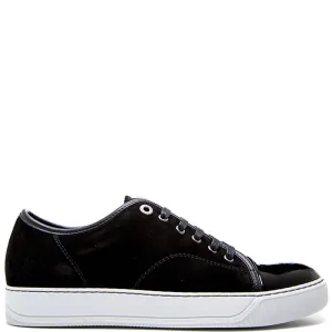 Lanvin Mens Dbb1 Suede Leather Sneakers Black UK 9