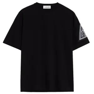 Lanvin Mens Triangle Embroidery T Shirt Black L #1576862