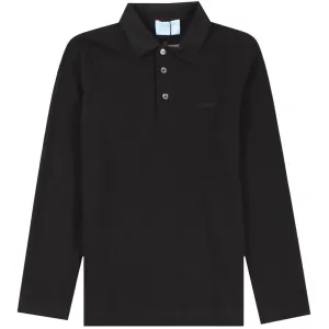 Lanvin Boys Long Sleeve Polo Shirt Black 12Y #1576510
