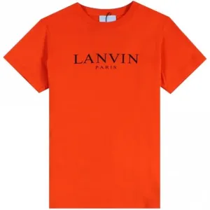 Lanvin Boys Logo T-shirt Orange 12Y #1576276