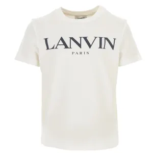 Lanvin Boys Logo T-shirt White 14Y