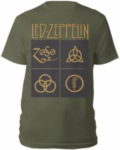 Led Zeppelin T-Shirt Symbols & Squares Male Green L