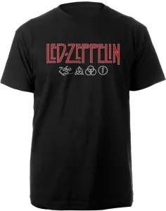 Led Zeppelin T-Shirt Logo & Symbols Black S #1830935
