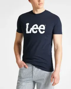 Lee Wobbly Logo T-shirt Blue