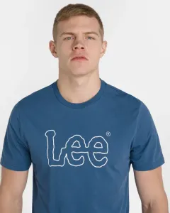 Lee Wobbly Logo T-shirt Blue #1184673