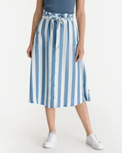 Lee Button Front Skirt Blue White