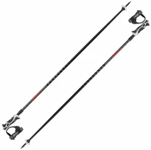 Leki Hot Shot S Eloxal Black/Anodized Grey/Bright Red 110 cm Ski Poles