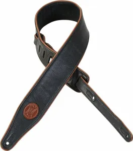 Levys MSS17 Leather guitar strap Black
