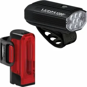 Lezyne Lite Drive 1200+/Strip Drive Pro 400+ Pair Satin Black/Black Front 1200 lm / Rear 400 lm Cycling light