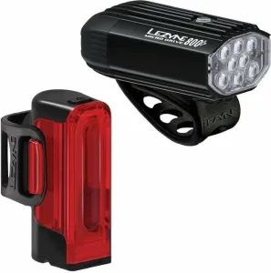 Lezyne Micro Drive 800+/Strip Drive 300+ Pair Satin Black/Black Front 800 lm / Rear 300 lm Cycling light