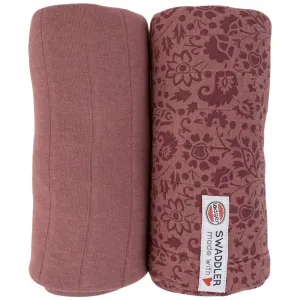 Lodger Swaddler Flower Tribe II cloth nappies Rosewood 120 x 120 cm 2 pc