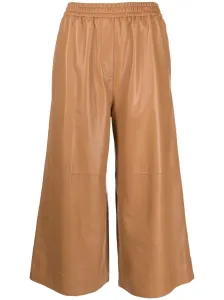 LOEWE - Cropped Leather Trousers #363868