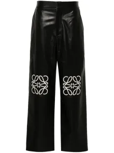 LOEWE - Anagram Baggy Leather Trousers #1823298