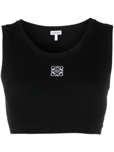 LOEWE - Anagram Ribbed Cotton Cropped Top #1753898