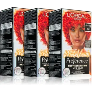 L’Oréal Paris Préférence Meta Vivids semi-permanent hair colour 6.403 Meta Coral shade