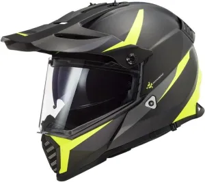 LS2 MX436 Pioneer Evo Router Matt Black H-V Yellow S Helmet