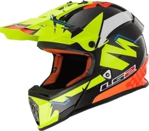 LS2 MX437 Fast Volt Black Yellow Orange XL Helmet