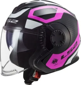 LS2 OF570 Verso Marker Matt Black Violet XS Helmet