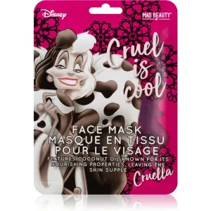 Mad Beauty Disney Villains Cruella sheet mask with coconut oil 25 ml #260413