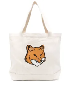 MAISON KITSUNE' - Fox Head Cotton Tote Bag #1720620