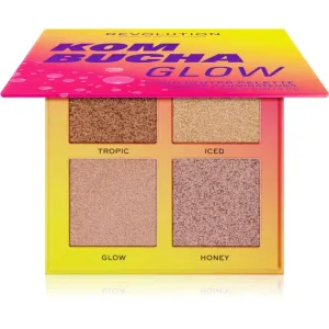 Makeup Revolution Hot Shot Kombucha Highlighting Palette Shade Glow 10 g