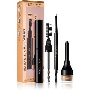 Makeup Revolution Ultra Brow Builder set for eyebrows shade Light Brown
