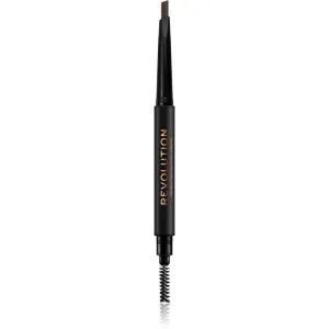 Makeup Revolution Duo Brow Definer precise eyebrow pencil shade Light Brown 0,25 g