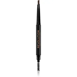 Makeup Revolution Duo Brow Definer precise eyebrow pencil shade Medium Brown 0,25 g