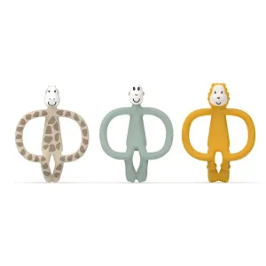 Matchstick Monkey Animal Teether Gift Set gift set Giraffe Gigi, Lion Luda, Monkey Mint(for children)