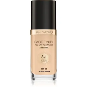 Max Factor Facefinity All Day Flawless long-lasting foundation SPF 20 shade 76 Warm Golden 30 ml