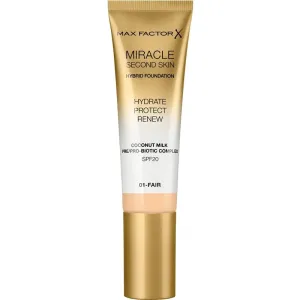 Max Factor Miracle Second Skin hydrating cream foundation SPF 20 shade 01 Fair 30 ml