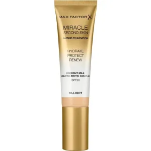 Max Factor Miracle Second Skin hydrating cream foundation SPF 20 shade 03 Light 30 ml